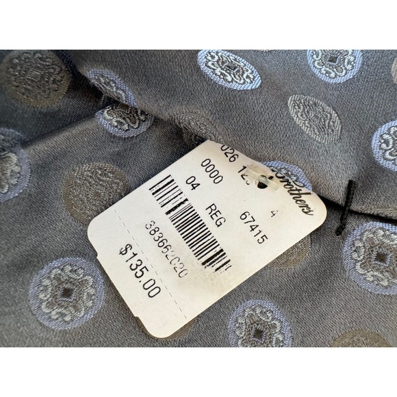 Lot 2 Brooks Brothers Mens Neck Ties Silk Gray, Blue 1 has MSRP $135 - Picture 3 of 5